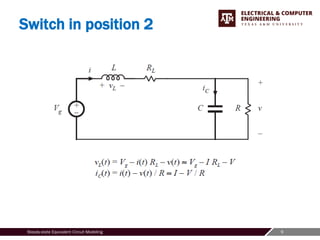 9
Steady-state Equivalent Circuit Modeling
Switch in position 2
 