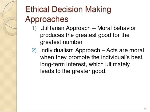 ethical decision making process ethical decision making process