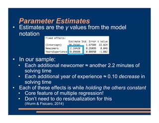 Mixed Effects Models - Fixed Effects | PDF