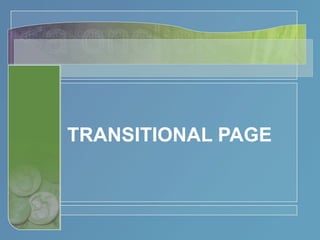 TRANSITIONAL PAGE 