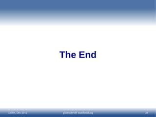 The End




CERN, Dec 2012   glideinWMS matchmaking   28
 