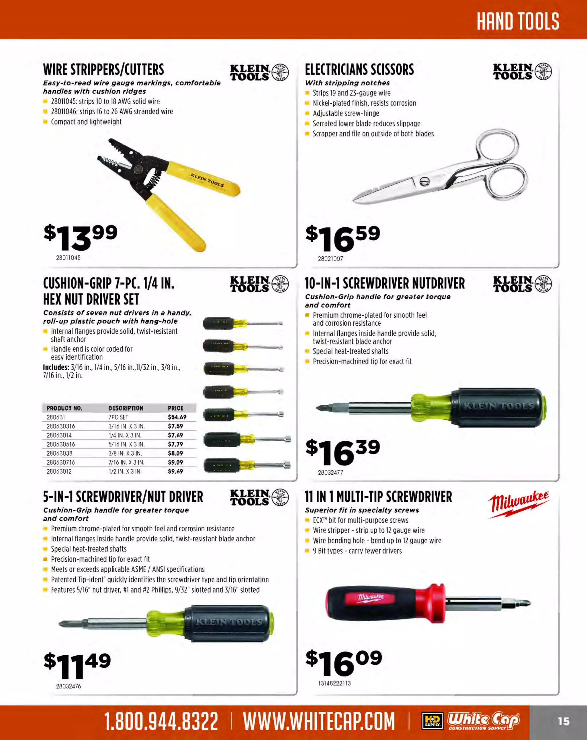 Experience Our MOBILE APP @ Booth BD2
ALSO VISIT OUR SAFETY BOOTH OUTSIDE OF CENTRAL HALL BY REGISTRATION

...,.,ii!

~ WORLDoF

~ CONCRETE

THESE SPECIAL TRADER DEALS AVAILABLE ALL MONTH AT YOUR LOCAL BRANCH!

3000W INDUSTRIAL
GENERATOR

HONDA
GENERATORS

Only68 lbs.

4000W INDUSTRIAL
WHEELED GENERATOR
Up to 5,000 watts of startup power
for 10 seconds, recoil starter - - - - -

AC output: 120V 3,000W max.
(25A) • 2,600W rated (21.7A)
Run time on one tankful: 6 hrs. at
rated load, 9.4 hrs. at 1/2 load
Starting system: recoil
Tank size: 2.7 gallons

AC output: 120/240V • 4,000W
max. (33.3/16.?A) • 3,500W rated
(29.2/14.6A)
GFCI protection on all outlets
Tank size: 6.2 gallons

$184999

475EB3000CK2

475EB4000X

SOOOW INDUSTRIAL
WHEELED GENERATOR

HONDA
GENERATORS

7,000 watts of start up power for
10 seconds, recoil starter
---

6SOOW INDUSTRIAL
WHEELED GENERATOR

HONDA
GENERATORS

7,000 watts of start up power,
GFCI protected outlets
AC output: 120/240V 6,500W max.
(54.1/27.lA) 5,500W rated (45.8/22.9A)
Run time on one tankful: 6.9 hrs. at rated
load, 10.4 hrs. at 1/2 load
Starting system: recoil
Tank size: 6.2 gallons

AC output: 120/240V • 5,000W max.
(41.7/20.8A) • 4,500W rated (37.5/18.8A)
Run time on one tankful: 8.1 hrs. at rated load,
11.2 hrs. at 1/2 load
GFCI protection on all outlets
Tank size: 6.2 gallons

475EBSOOOXK2

2000W
SUPER QUIET
GENERATOR

HONDA
GENERATORS

475EB6500XA

HONDA
GE N ERATO R S

Only 47 lbs., super quiet operation

AC output: 120V 2,000W max. (1
6.7A)
1,600W rated (13.3A), DC output: 12V,
96W (SA)
Run time on one tankful: 4 hrs. at rated
load, 9.6 hrs. at 1/4 load
Tank Size: 1.1 gallons
Dimensions: 20.l"LX ll.4"W X 16.?"H
Noise level: 59dB at rated load, 53dB
at 1/4 load

475EU200011A

3000W
SUPER QUIET
GENERATOR

HONDA
GENERATORS

Electric start, long run time

AC output: 120V 3,000W 25 amps max.,
2,SOOW 23.3 amps rated
DC output: 12V, 144W (12.0A)
Run time/ tankful: 7.2 hrs. at rated load,
20 hrs. at 1/4 load
Dimensions: 25.S"L X18.9"W X 22.4"H
Tank size: 3.4 gallons
California compliant

475EU30001S1

The MOST KNOWLEDGEABLE PROS in construction supplies

800.944.8322 I Whitecap.com

14 HP
COMMERCIAL
GENERATOR

' 9 SUBARU
Industrial Power Products

7,500 max watt output

AC Receptacles - one 30amp120 volt
and one 30 amp 1 240 volt twistlocks
20/
Automatic Voltage Regulation System
(AVR - provides a precise voltage
)
control output on the generator
GFCI receptacle
AC circuit breaker
12 volt, 1 AH battery
8

107SGX7500E

 