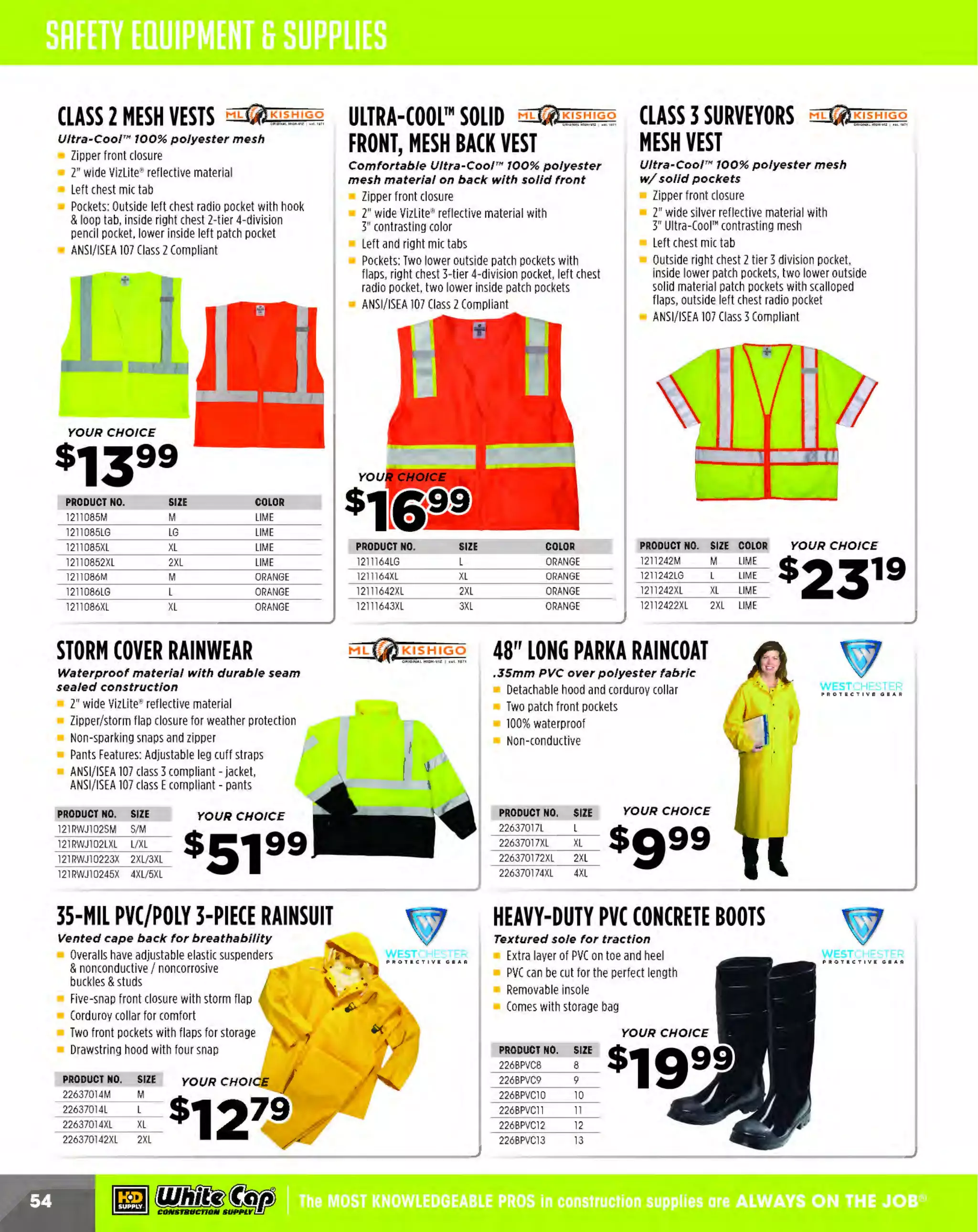 ~

Visit White Cap's WOC Branch @ Booth C4355

...... CONCRETE

FREE BACKPACK • SHOW SPECIALS • PRIZES • GIV EAWAYS*

~ WORLDoF

THESE SPECIAL TRADER DEALS AVAILABLE ALL MONTH AT YOUR LOCAL BRANCH!

BRIGADE.

-·-

SUBFLOOR ADHESIVE

PRO GRADE TOOLS

Fiiis irregularities between materials to provide
a more solid backup surface
B
RIGADE
Works extremely well in cooler temperatures
Ideal for plywood, particle board and OSB
Ideal for wet, frozen and ACA & CCA treated lumber
Exceeds the requirements of the APA's AFG-01
Exceeds the requirements of ASTM 03498 and ASTM
C557 specifications
28 oz. tube

444BR10749

94LB. HAWAIIAN
PORTLAND CEMENT

HAWAIIAN

CEMENT

CALL FOR PRICING
433CMH94

V.O.C. COMPLIANT SOLVENTS
PRO THINNER"V.O.C. COMPLIANT
Medi um-fast dry

ACETONE

LACQUER THINNER V.O.C. COMPLIANT
Fast-dry

Professional grade, multi-purpose thinner with
comparable evaporation rate to Toulene and MEK
M
aximum solvency for thinning alkyd paints,
enamels, varnishes, epoxies and polyurethanes
Formulated to meet regu latory V
.O.C. limits
in California

Fast evaporating

High solvency thinner for nitrocellulose
lacquers and stains
Cleans tools and equipment
Formulated to meet regulatory V.O.C. limits
in California

Used as a thinner for epoxies.
lacquers and adhesives as well as polyester
resins such as fiberglass boats and auto repairs

-

CROW N ,

CROWN

....... _,____,,.......

................._,..,_,,,,-..,.,

LACQUER
THINNER

ACETONE

--=

~ ~
-

-

.

F - - - -NT
ASTEST DRYING SOLVE
IOIA" Qlln<;~l.t.>;O~ a

Oii~........

·- __... ..- -···- ..
_ - ......-··-·- - -·-....
--·-·
·--T- -U''OH l l-~

_

. . ..... .. .

..... , _ .

in~,

-~

•
-

-- ·~

'

•

u~

~

~

•

'

--

THESE QUALITY CROWN PRODUCTS RRE RVRILRBLE RT 1.800.944.8322 I WWW.WHITECAP.COM
~ (U,/hlfl?fj_~

~

The MOST KNOWLEDGEABLE PROS in construction supp lies

coNsTRucnoNsuPPLril?· wH 1 suPPuEs LAST
LE

800.944.8322

I Whitecap.com

 