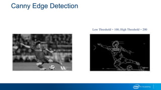 Canny Edge Detection
Low Threshold = 100; High Threshold = 200
 