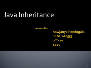 Java Inheritance




                   1
 