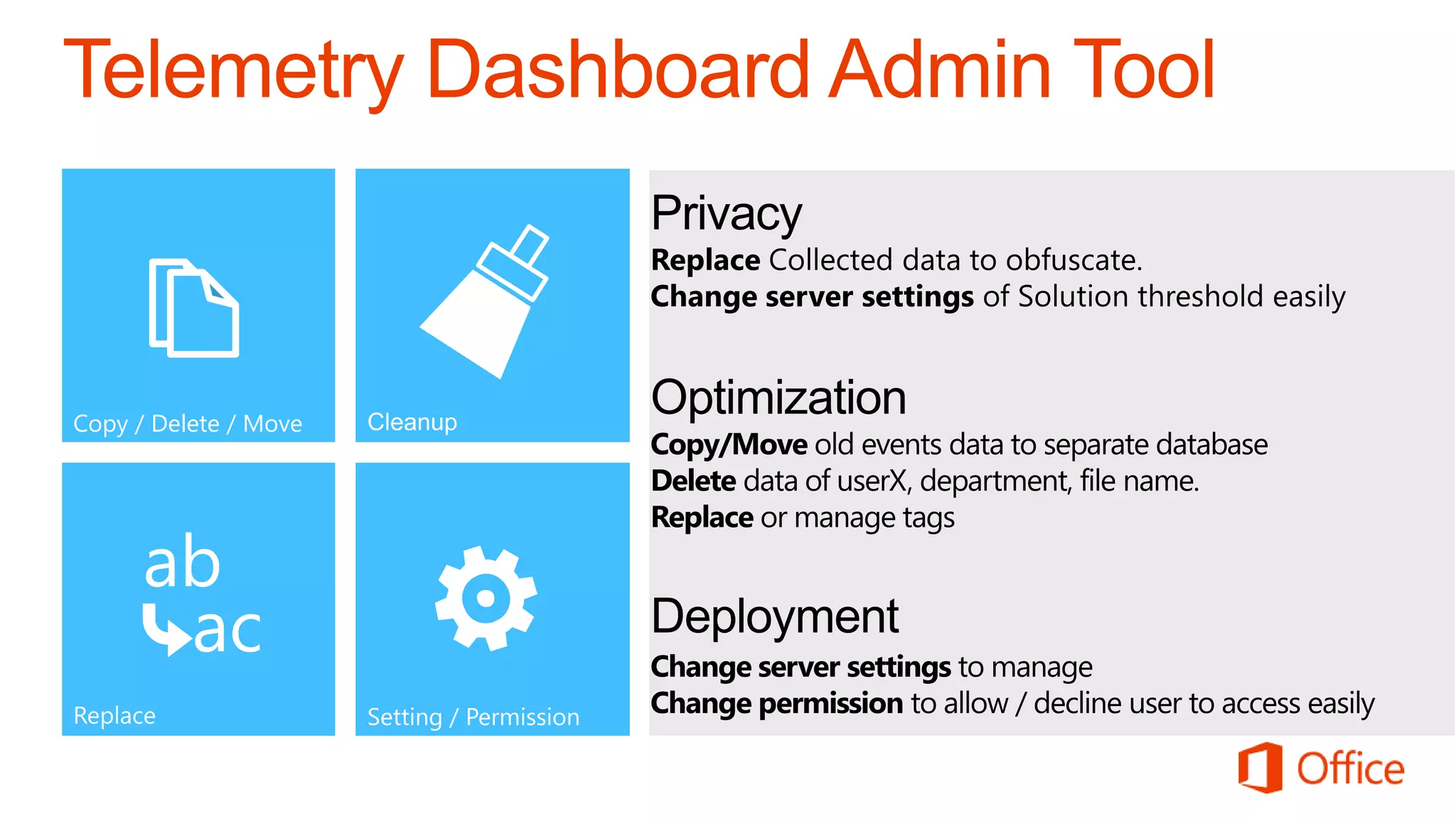 Copy / Delete / Move




      ab
       ac
 