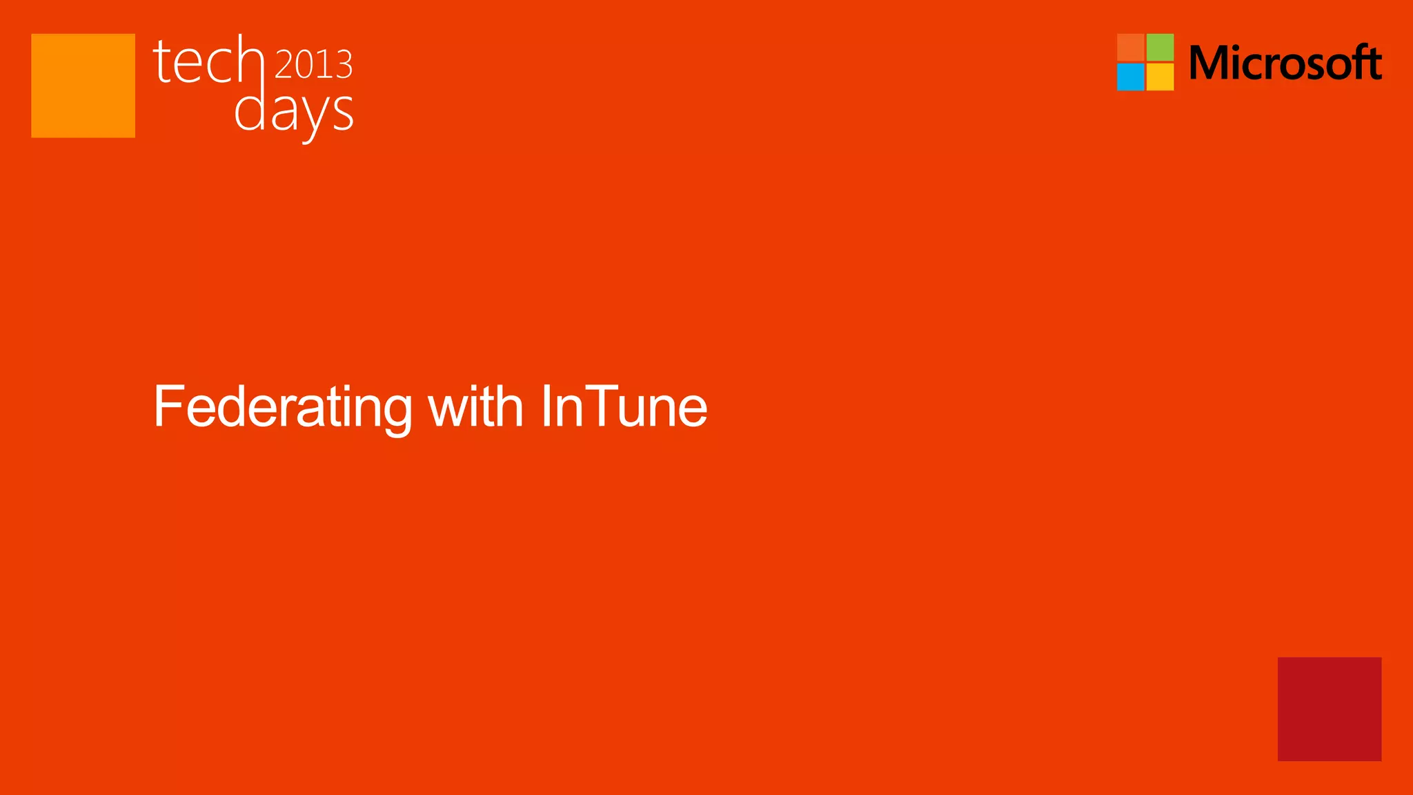 Federating with InTune
 