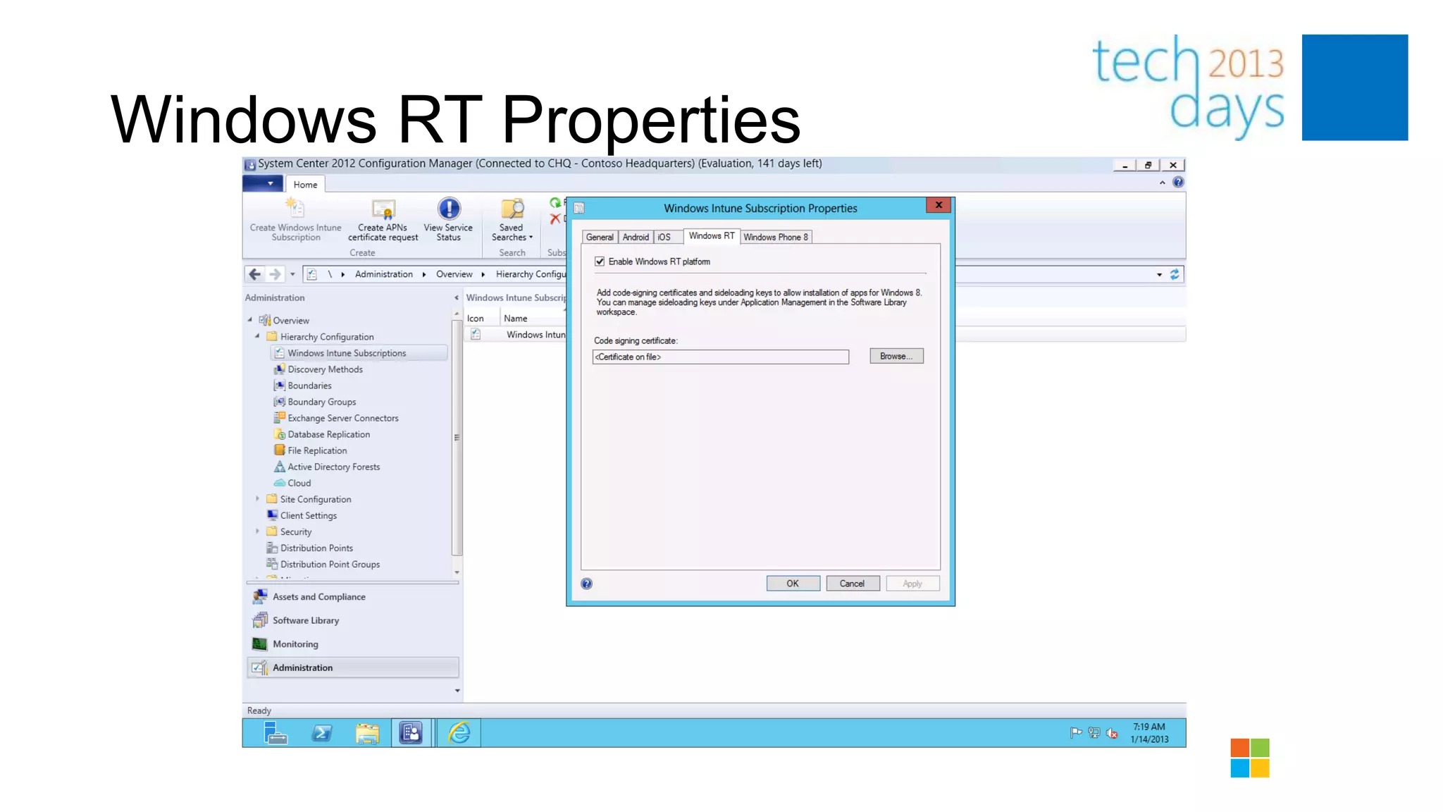 Windows RT Properties
 