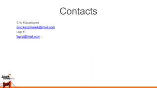 Contacts
Eric Kaczmarek
eric.kaczmarek@intel.com
Liqi Yi
liqi.yi@intel.com
 