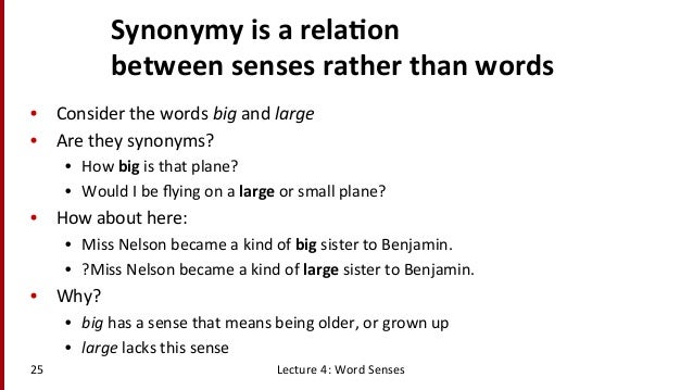 Lecture Word Senses