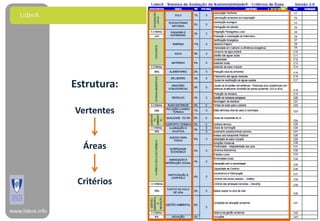 LiderA




                  Estrutura:

                  Vertentes


                    Áreas


                   Critérios

www.lidera.info
 