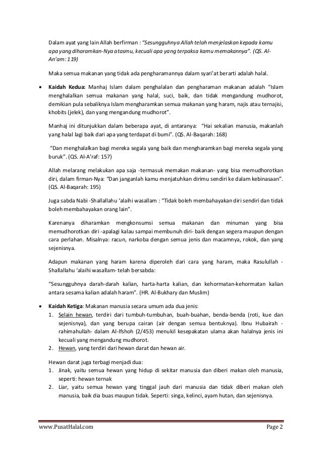 Contoh Soal Essay Tentang Makanan Dan Minuman Yang Halal