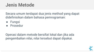 Algoritma dan Struktur Data - Methods | PDF