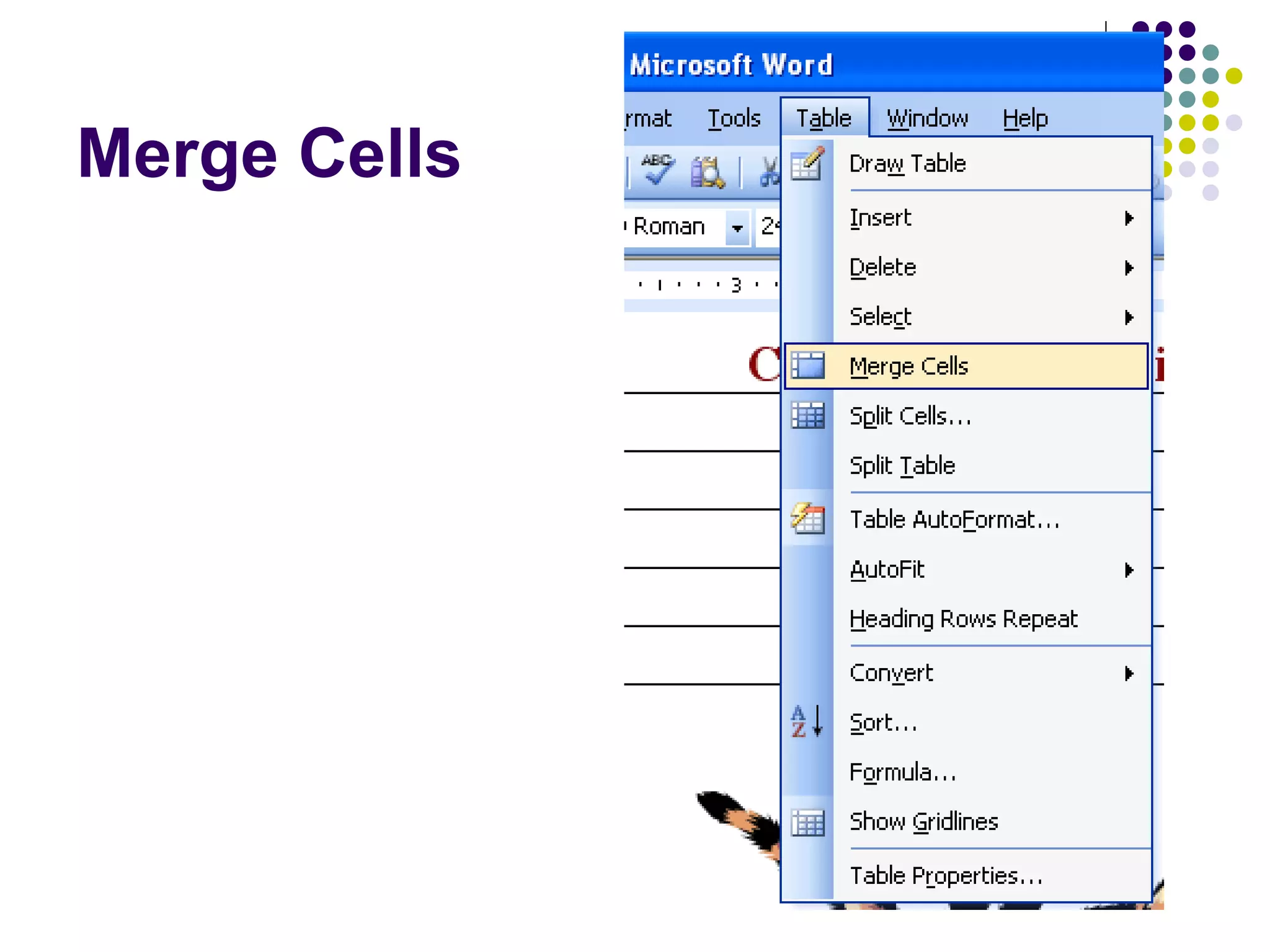 Merge Cells 