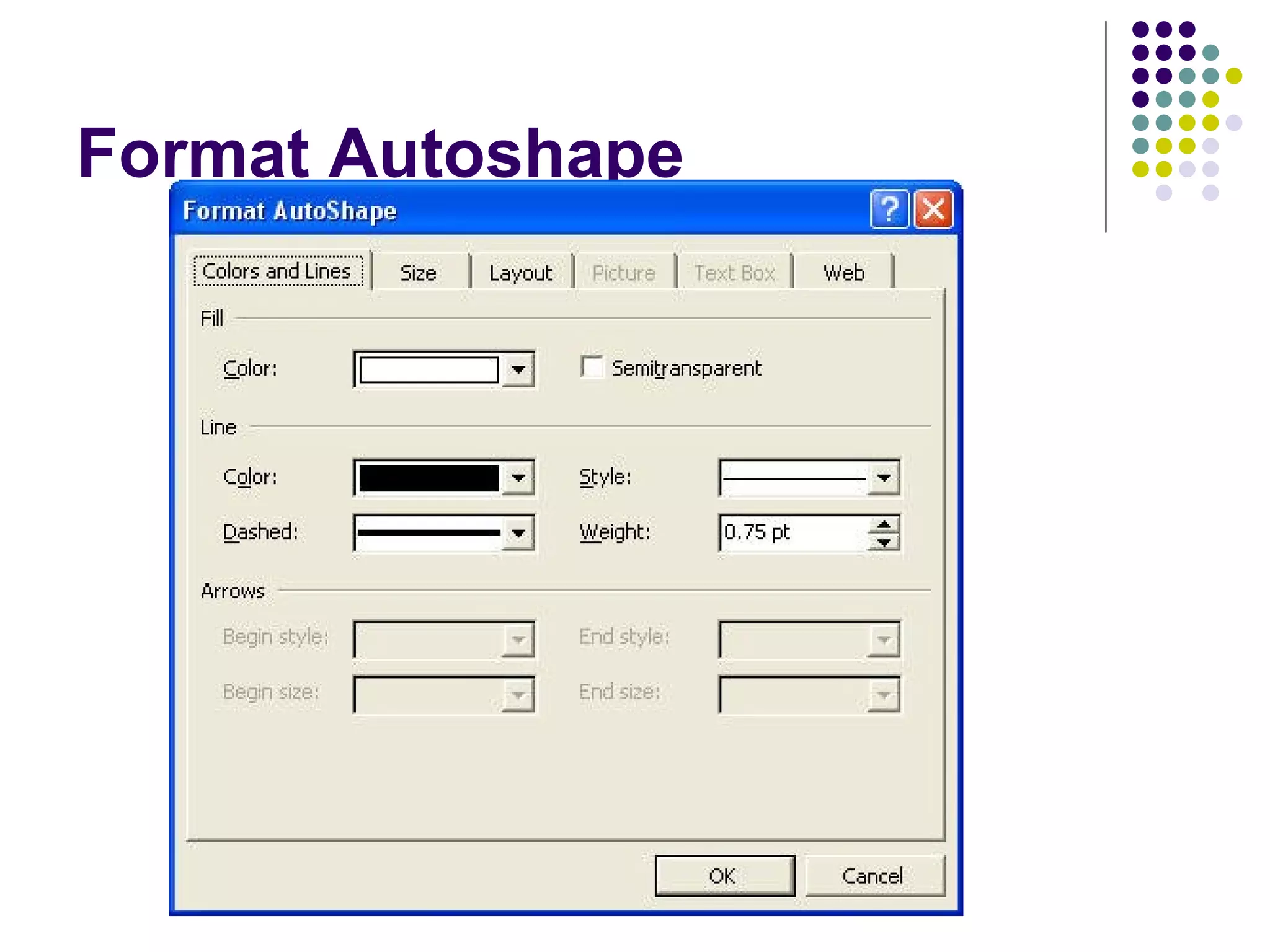 Format Autoshape 