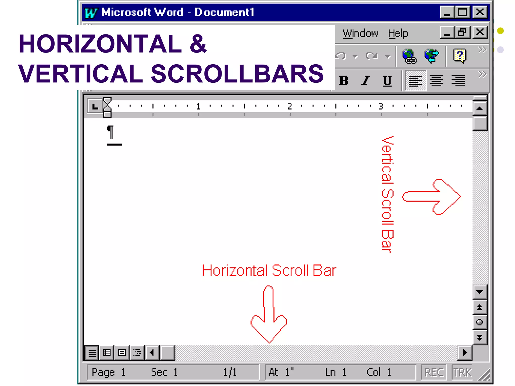 HORIZONTAL & VERTICAL SCROLLBARS 