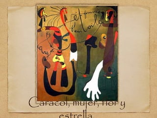 Caracol, mujer, flor y
 