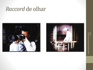 Raccord de olhar
JanelaIndiscreta(AlfredHitchcock,
1954)
 