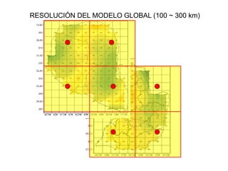 RESOLUCIÓN DEL MODELO GLOBAL (100 ~ 300 km)
 