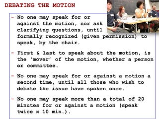 4 Motions, Debate & Voting | PPTX