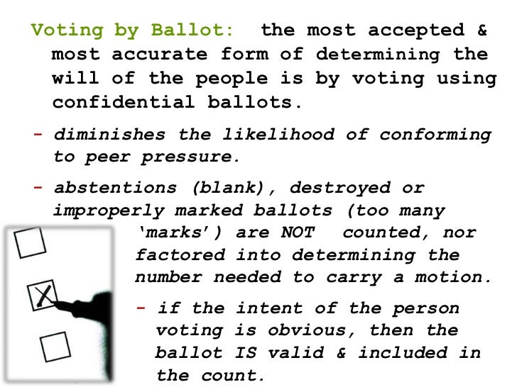 4 Motions, Debate & Voting