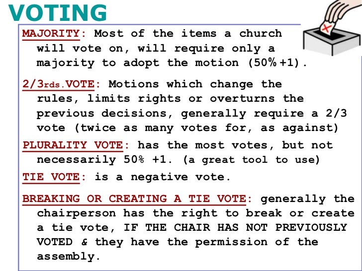 4 Motions, Debate & Voting