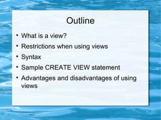 MySQL Views | PPT