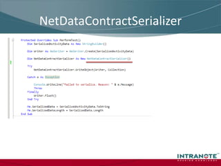 SoapFormatterBeginning with the .NET Framework version 3.5, this class is obsolete. Use BinaryFormatter instead.Used for Net Remoting