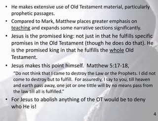 Session 04 New Testament Overview - Gospel of Matthew | PPT