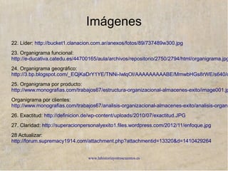 www.lahistoriayotroscuentos.es
Imágenes
8. Términos estratégicos: http://www.altoren.com/img/terminos_estrategicos.gif
9. Estrategia:
http://4.bp.blogspot.com/-kOOLCUoAQ88/TywHSa9mjTI/AAAAAAAAA68/KAqbFlj-LjE
10. Alicia:
http://upload.wikimedia.org/wikipedia/commons/thumb/5/53/Alice_05a-1116x1492.jpg/
11. Éxito:
http://3.bp.blogspot.com/_rdD_B_WYq84/TCFMEPVrw9I/AAAAAAAAAC4/WjCyZvRm
12. ¿Por dónde ir?: http://www.generaccion.com/u/imagenes/61861.jpg
13, Dafo interno:
http://marcaladiferencia.com/wp-content/uploads/2014/01/CU050-DAFO.jpg?da44e5
14. Pingüino walki:
http://img1.wikia.nocookie.net/__cb20131110053142/nickeloeon/es/images/1/1b/N3.p
 