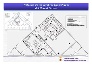 Reforma de les cambres frigorReforma de les cambres frigoríífiquesfiques
del Mercat Centredel Mercat Centre
Projectes d’Espai Públic
Ajuntament de Cornellà de Llobregat
 