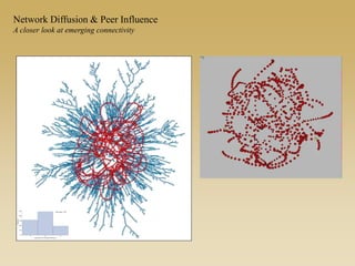 Network Diffusion & Peer Influence
A closer look at emerging connectivity
 