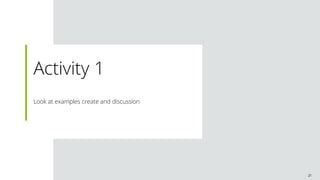 BTECHigher National Implementationtraining Deck4
Activity 1
Look at examples create and discussion
21
 