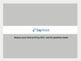 SayHired - From job description to top candidates in 2 minutes
