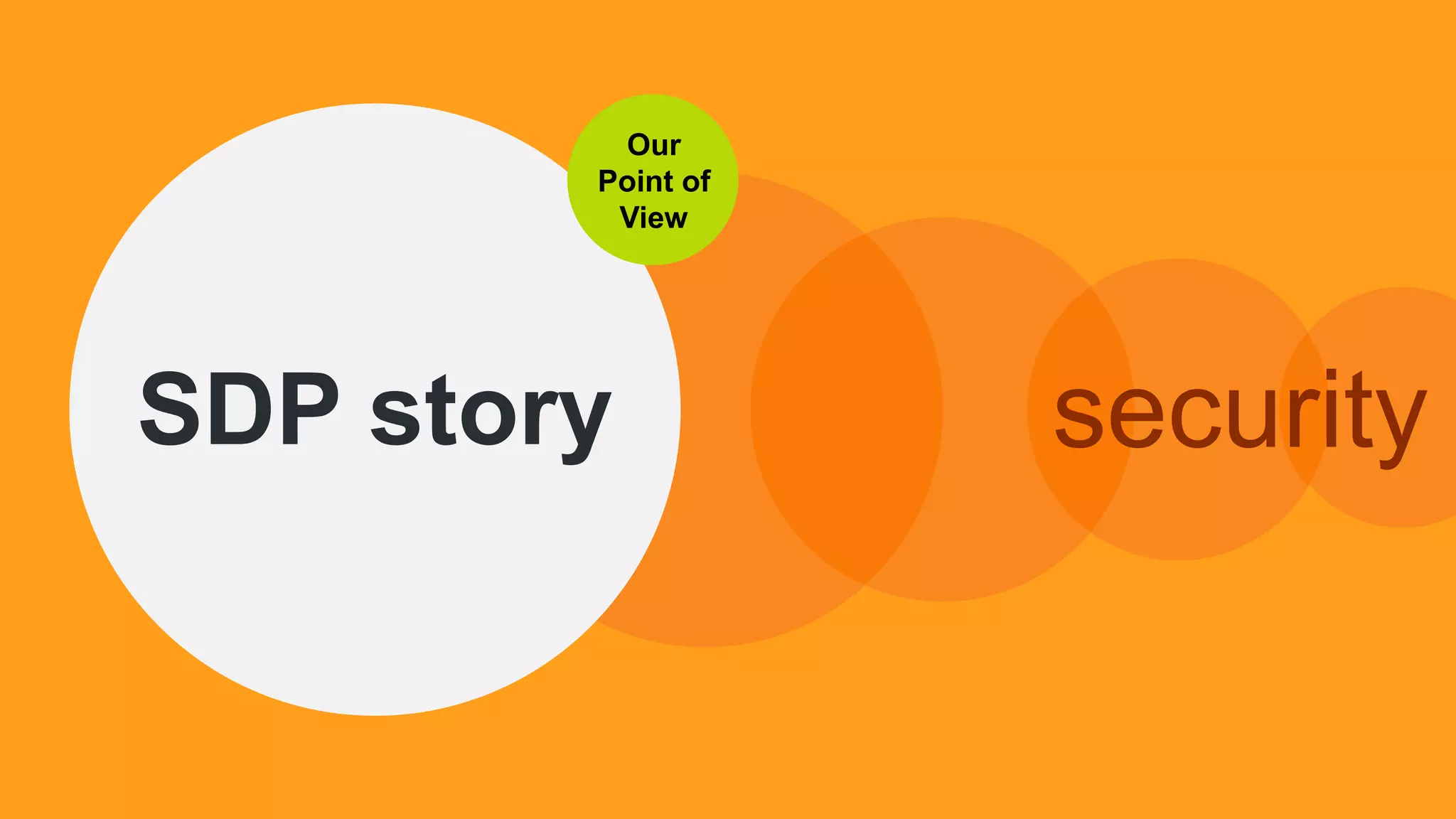 SDP story security
Our
Point of
View
 