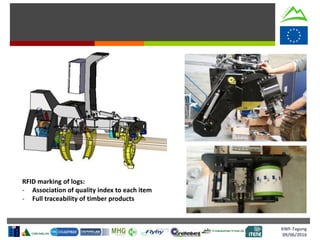 RFID marking of logs:
- Association of quality index to each item
- Full traceability of timber products
KWF-Tagung
09/06/2016
 