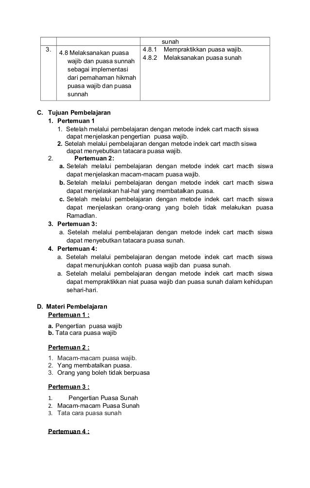 Macam Macam Puasa Dan Contohnya