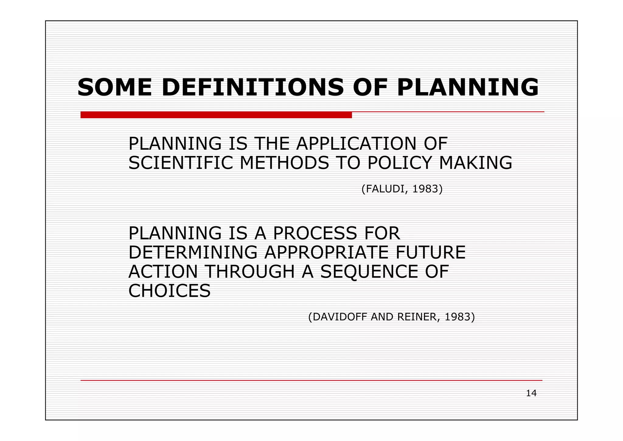 PLANNING AND BUDGETING