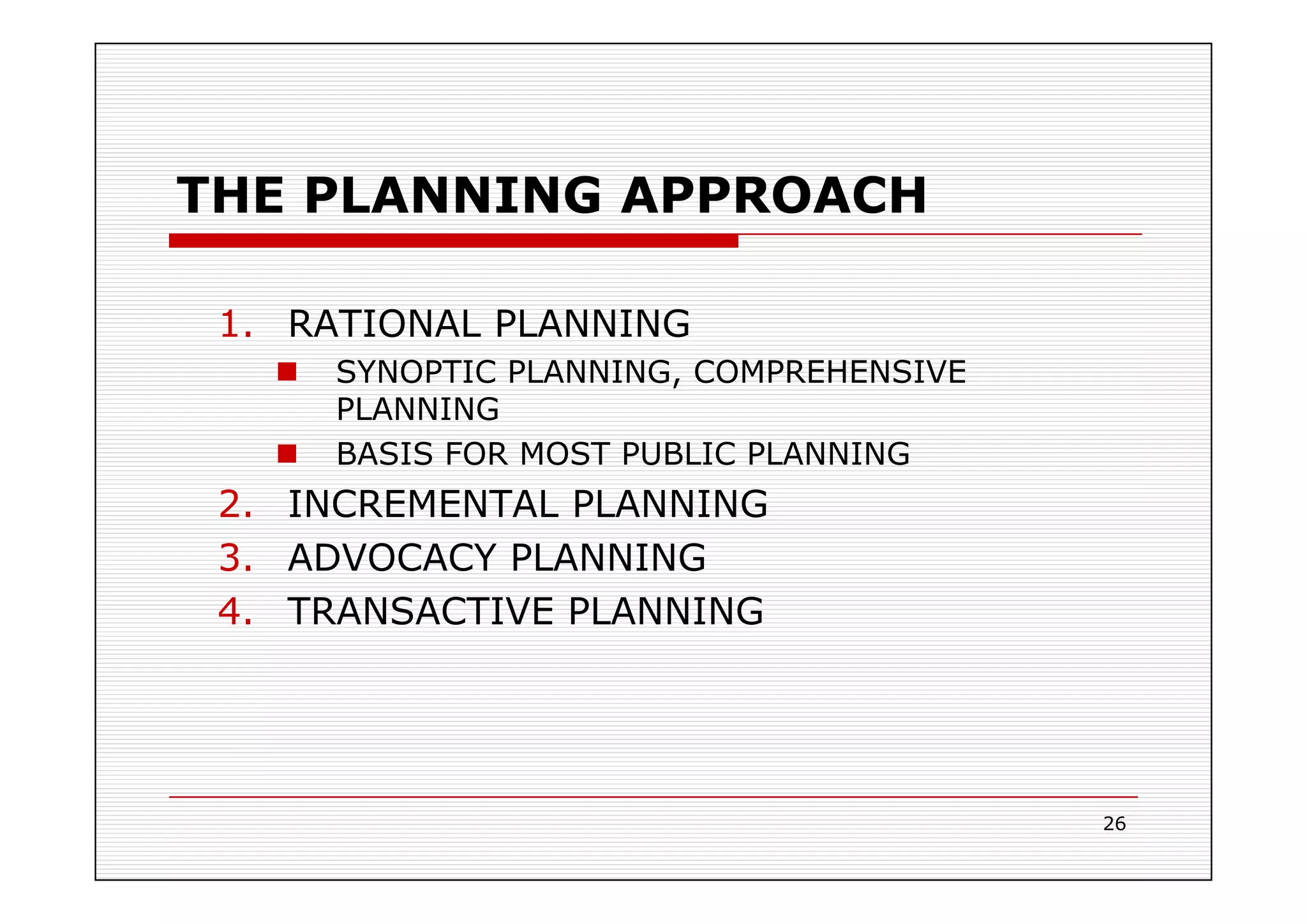 PLANNING AND BUDGETING