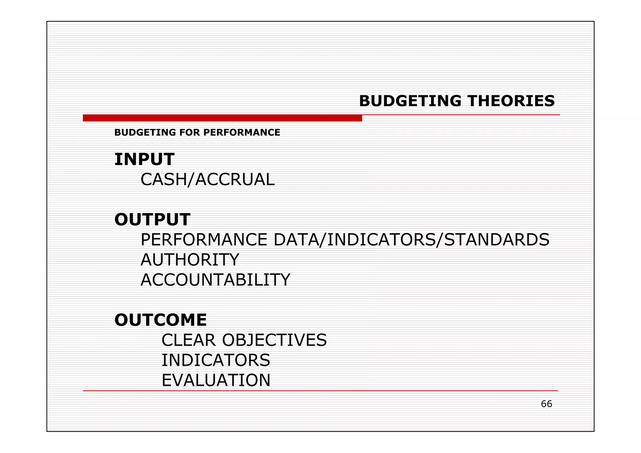 PLANNING AND BUDGETING