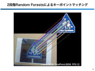 2段階Random Forestsによるキーポイントマッチング
78
 