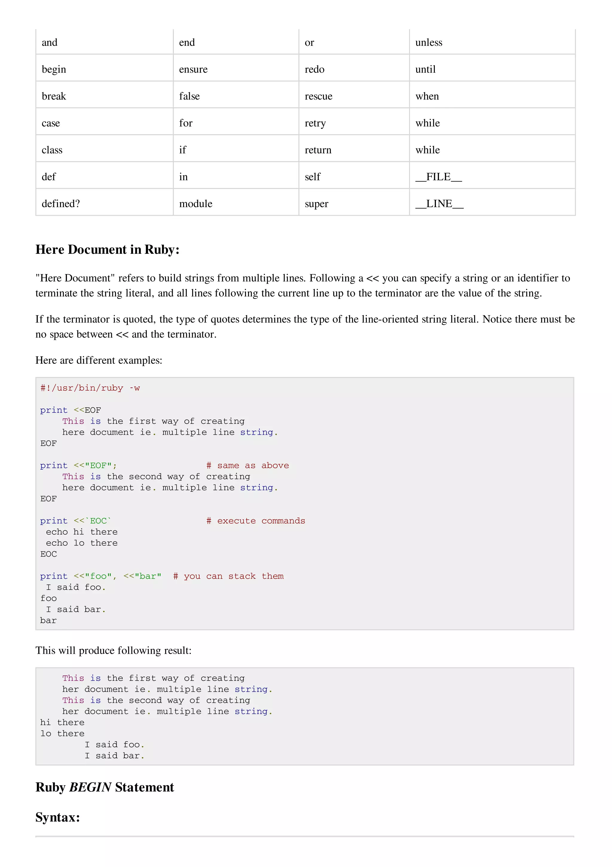04 ruby syntax | PDF