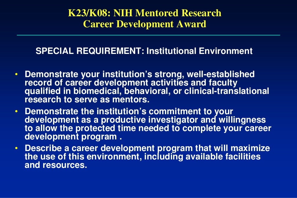“Writing the NIH K Award”