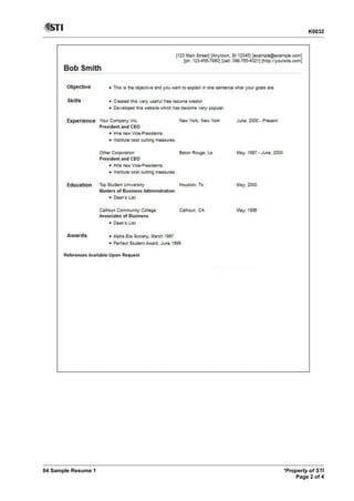 Resume Example 04 04 sample resume 1 | PDF