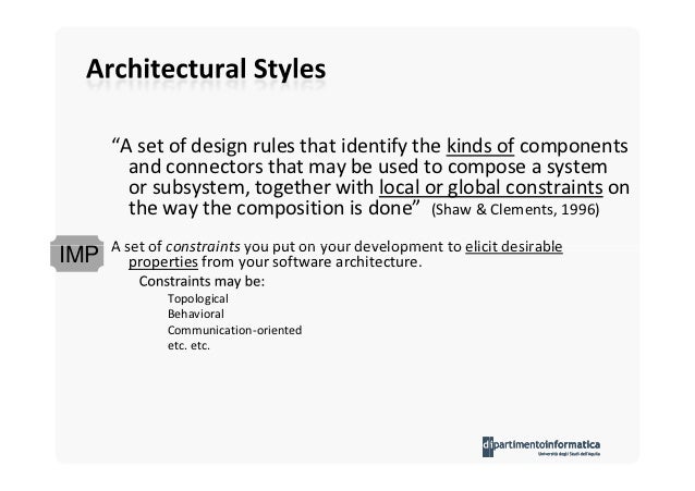 Architecture Design Rules software architecture: styles Architecture Design Rules software architecture: styles