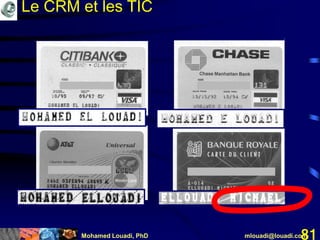 Mohamed Louadi, PhD mlouadi@louadi.com81
Le CRM et les TIC
 