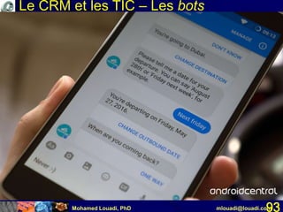 Mohamed Louadi, PhD mlouadi@louadi.com93
Le CRM et les TIC – Les bots
 