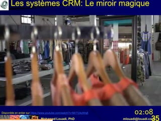 Mohamed Louadi, PhD mlouadi@louadi.com35
02:08Disponible en entier sur https://www.youtube.com/watch?v=Mr71jrkzWq8
Les systèmes CRM: Le miroir magique
 