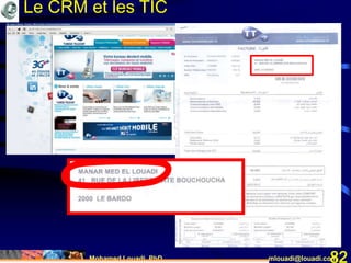 Mohamed Louadi, PhD mlouadi@louadi.com82
Le CRM et les TIC
 