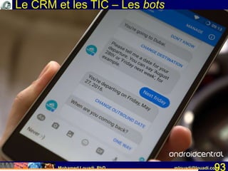 Mohamed Louadi, PhD mlouadi@louadi.com93
Le CRM et les TIC – Les bots
 